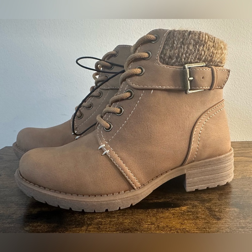 Thereabouts Toddler Girl Tan Piper Stacked Heel Hiking Boot NWT Toddler 11